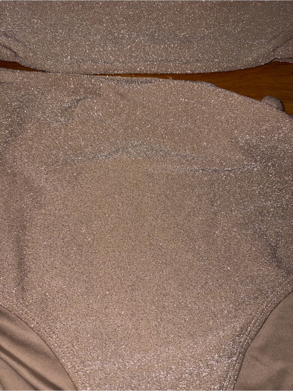 High-Waist Glitter Bikini Set - Taupe image 6